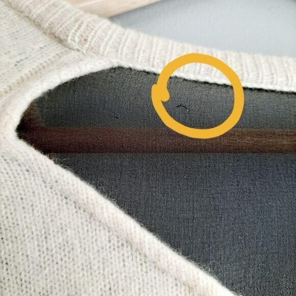 AMERICAN RETRO 100% Wool Button Down Cardigan w/ Black Mesh Sz M Flawed - Picture 12 of 14